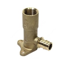 Водорозетка латунная Дн 20-1/2" ВР (ВН) с фланцем для PE-X труб РОС