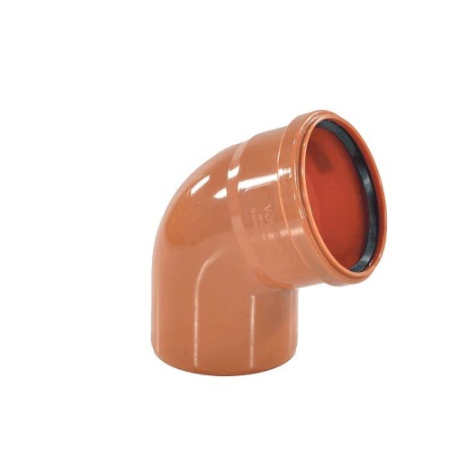 Отвод канализационный PP-B коричневый Дн 160 87гр б/нап в/к VALFEX в Ростове-на-Дону
