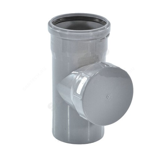 Ревизия канализационная PP-H с крышкой серая Дн 110 б/нап в/к VALFEX в Ростове-на-Дону