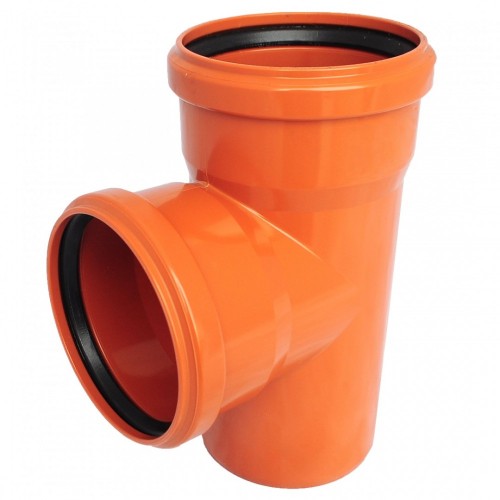 Тройник канализационный PP-B коричневый Дн 160-110 87гр б/нап в/к VALFEX в Ростове-на-Дону