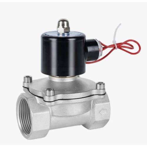 Клапан электромагнитный нержавеющий закрытый обратного действия с внутренней резьбой 1,6 МПа 50х162 мм 2" в Ростове-на-Дону