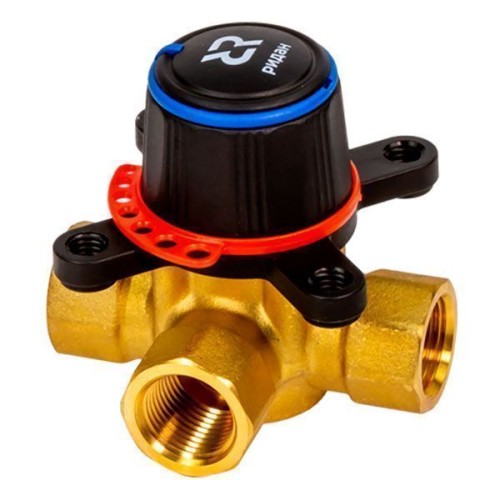 Клапан регулирующий латунный трехходовой с внутренней резьбой 1,0 МПа HRB-3R Ридан 15 мм 1/2" в Ростове-на-Дону