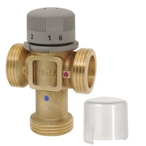 Клапан смесительный латунный термостатический седельный с внутренней резьбой 1,0 МПа Icma 25х84 мм в Ростове-на-Дону
