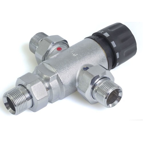 Клапан смесительный латунный термостатический с наружной резьбой-американкой 1,0 МПа TermoFar FAR 20 мм 3/4" в Ростове-на-Дону