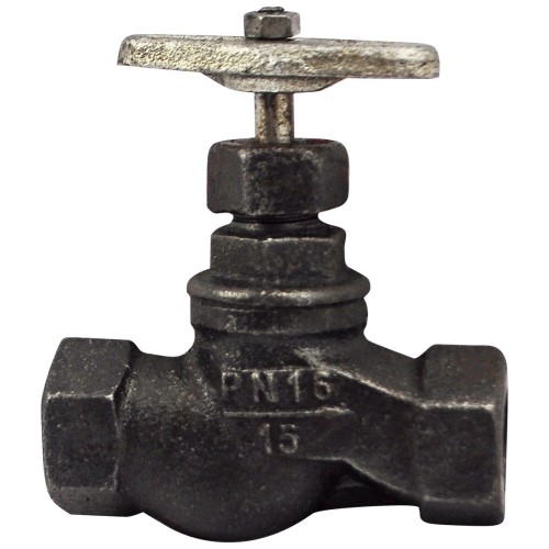 Клапан запорный чугунный с внутренней резьбой 1,6 МПа 15кч18п Китай 15х90 мм в Ростове-на-Дону