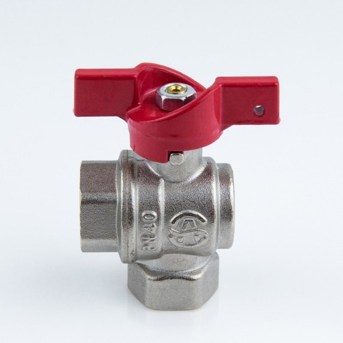 Кран запорный латунный угловой полнопроходной с ручкой-бабочкой ВР-американка Ру 40 BV.522 MVI 20 мм 3/4" в Ростове-на-Дону