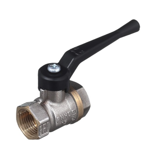 Кран запорный латунный угловой стандартнопроходной с ручкой-рычагом ВР-накидная гайка Ру 40 Pride LD 15 мм 1/2" в Ростове-на-Дону