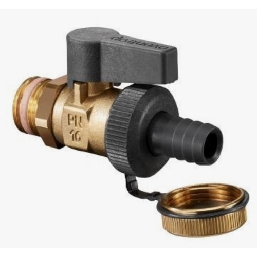 Кран запорный латунный полнопроходной с ручкой-рычагом НР-штуцер Ру 16 Optiflex KFE Oventrop 15 мм 1/2" в Ростове-на-Дону