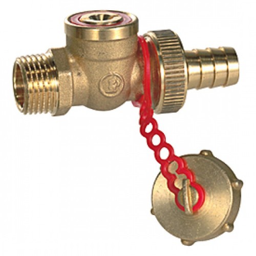 Кран шаровый латунный сливной стандартнопроходной со штуцером НР Ру 10 R608 Giacomini 15х78 мм 1/2" в Ростове-на-Дону