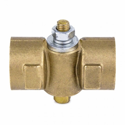 Кран латунный трехходовой стандартнопроходной для манометра без фланца и ручки ВР (ВН) Ру 16 11Б18БК, КПТ ВИПРА 15 мм 1/2" в Ростове-на-Дону