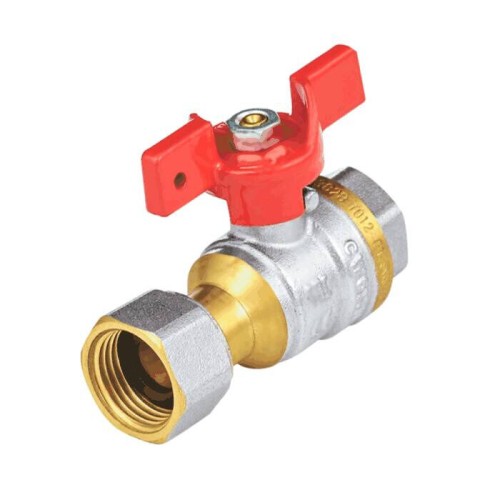 Кран запорный латунный полнопроходной с ручкой-бабочкой ВР (ВН) Ру 40 Dist Стандарт Dist 20 мм 3/4" в Ростове-на-Дону