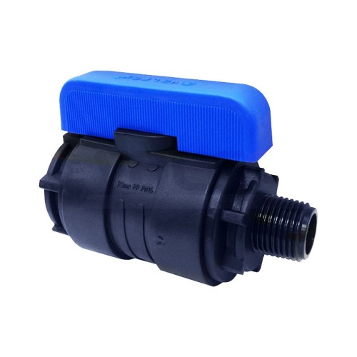 Компрессионный кран ПНД Ду-33 (1 1/4"-1") ВР-НР (ВН-НАР) Ру-16 VALFEX в Ростове-на-Дону