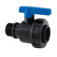 Компрессионный кран ПНД Дн 3/4"-3/4" ВР-НР (ВН-НАР) Ру-10 RTP (РосТурПласт)