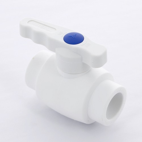 Кран полипропиленовый PP-R запорный прямой стандартнопроходной с внутренней пайкой белый ручка-рычаг Ру 25 VALFEX 32 мм ГОСТ 32415-2013 в Ростове-на-Дону