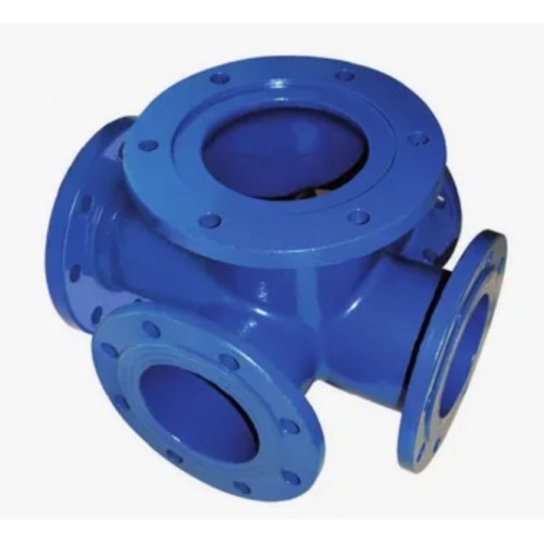 Крест с пожарной подставкой фланцевый ППКФ Ду 150-100 ВЧШГ с ЦПП цинк+AL ГОСТ ISO 2531-2012 в Ростове-на-Дону