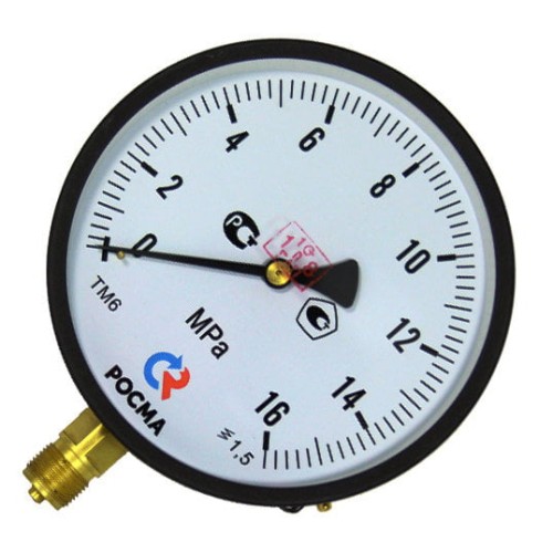 Манометр радиальный диаметр 100мм 0-25 кгс/см2 (0-2,5 МПа) М20х1,5 ТМ-510Р.00 Росма в Ростове-на-Дону