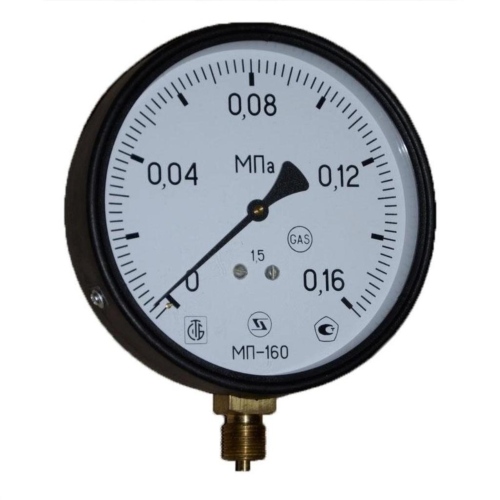 Манометр радиальный диаметр 160мм 0-6 кгс/см2 (0-0,6 МПа) М20х1,5 МП-160 Завод теплотехнических приборов в Ростове-на-Дону