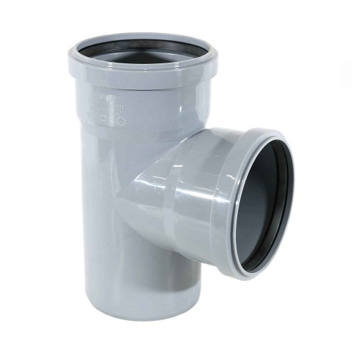 Тройник НПВХ (ПВХ) с раструбом серый Дн 50-50 87гр безнапорный в/к ТУ 6-49-33-92 Хемкор в Ростове-на-Дону