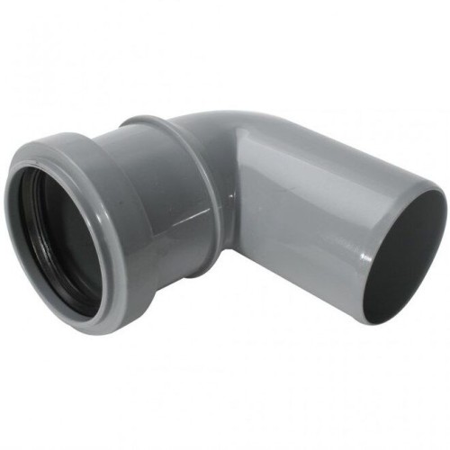 Отвод НПВХ (ПВХ) с раструбом серый Дн 50 87гр безнапорный в/к ТУ 6-49-33-92 Хемкор в Ростове-на-Дону