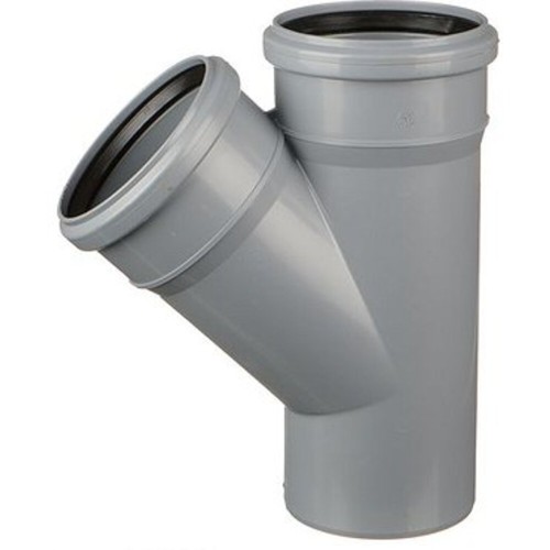 Тройник НПВХ (ПВХ) с раструбом Дн 50-50 45гр серый безнапорный в/к ТУ 6-49-33-92 Агригазполимер в Ростове-на-Дону
