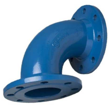 Отвод фланцевый ОФ Ду-100 45 градусов (L=140) ВЧШГ с ЦПП цинк+AL ГОСТ ISO 2531-2012