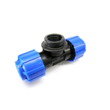 Тройник ПЭ компрессионный Дн 50-1"-50 Ру-16 НР (НАР) VALFEX