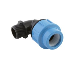 Отвод ПЭ компрессионный Дн 63-1 1/2" 90гр Ру-16 ВР (ВН) VALFEX