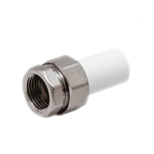 Соединитель PP-R с накидной гайкой Дн 20-1/2" белый Pro Aqua в Ростове-на-Дону