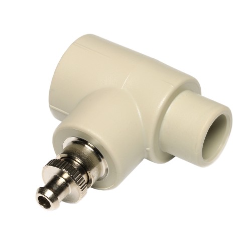 Штуцер PP-R серый с выпускным вентилем Дн 20 Wavin Ekoplastik в Ростове-на-Дону