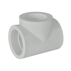 Тройник PP-R редукционный Дн 75-63-75 белый Pro Aqua