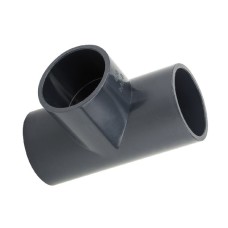 Тройник ПВХ клеевой Дн 90 90гр Ру-10 серый напорный Aquaviva