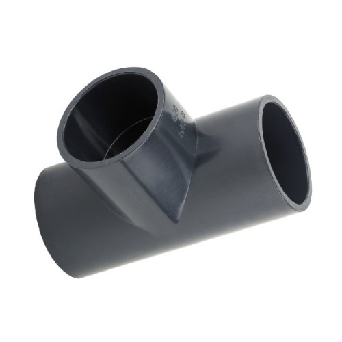 Тройник ПВХ клеевой Дн 75 90гр Ру-16 серый напорный Aquaviva в Ростове-на-Дону