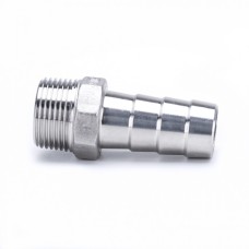 Штуцер нержавеющий под шланг елочка НР Ру 16 AISI 304 10 мм 3/4"