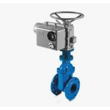 Задвижка чугунная фланцевая с электроприводом ГЗ-А.70/24 400В и обрезиненным клином Rushwork 115 80 мм