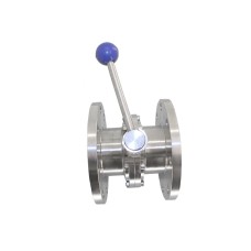 Затвор ручной с нержавеющий диском и рукояткой фланцевый 1,0 МПа NK-DZf NK 65х150 мм