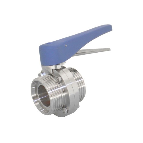 Затвор ручной с нержавеющий диском и рукояткой межфланцевый под приварку 0,8 МПа NK-DZwpEPDM NK 100х70 мм в Ростове-на-Дону