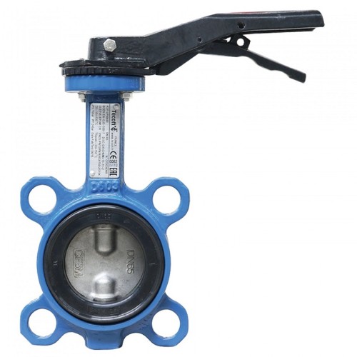 Затвор ручной с чугунным диском и рукояткой межфланцевый 1,6 МПа EPDM ЗПФ GG25 ЛАЗ 65х43 мм в Ростове-на-Дону